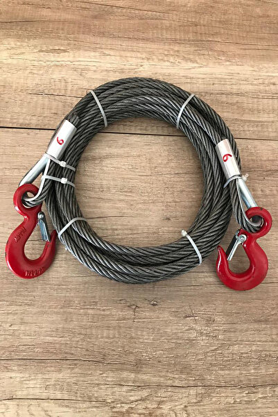 PADRİ 10 Mm Kalınlıkta 10 Metre 9 Tona Kadar Çekebilen Çelik Çekme Çeki Halatı kancalı