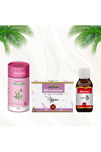 Hekimzade Mutluluk Seti - AFROMEN 30 KAPSÜL & AFROWOMAN 10 KAPSÜL & ANGEL PAKET ÇAY