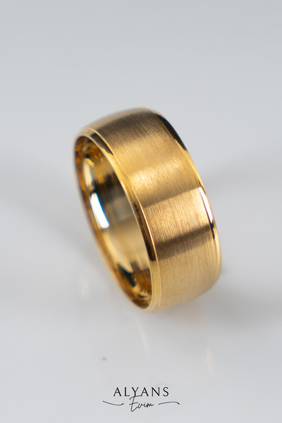 Bora Değerli Madenler 7mm Noktalı ve Mat Gümüş Alyans , Nişan Yüzüğü , Çift A...