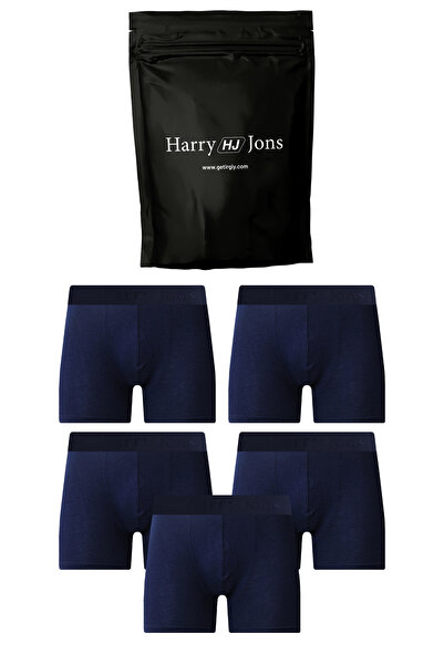 Harry Jons Чоловічі 5-парельні кольорові бавовняні боксери в преміум-упаковці