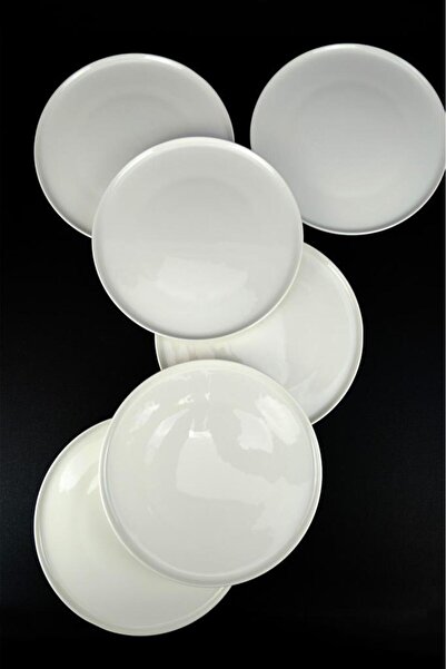 Digithome Elif Porselen 6'lı Servis ve Sunum Tabağı Seti 27 Cm Krem - TL4052334 C320.003