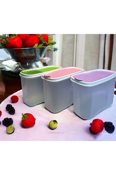 Gondol 3-Piece Erzak Container, Storage Container, 1.2lt