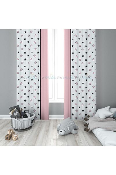 Evmila Children's Room Patterned Background Curtain