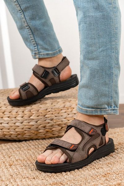 StWenn Ορθοπεδική Ανατομική Μαλακή Σόλα Velcro Ανδρικά Σανδάλια Ανδρικές Παντόφλες