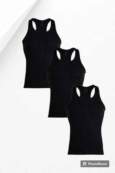 Ceylanoğlu Men's Rib Sports Tank - 100% cotton Series