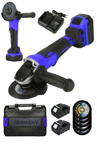 SCHUTZENGER Profesyonel 128vf Kömürsüz Çift Akülü Şarjlı Avuç Taşlama Spiral ...
