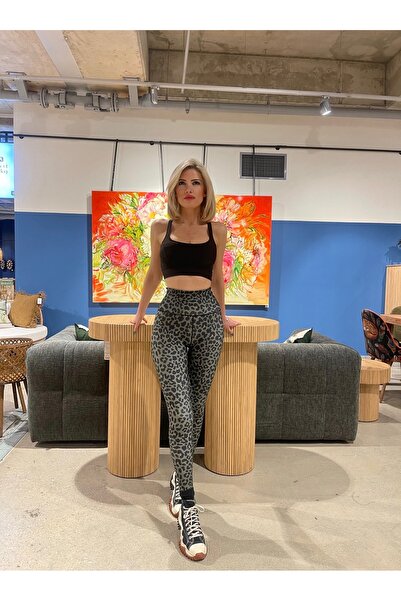 Seja Alisa Yesıl Leopar Tayt