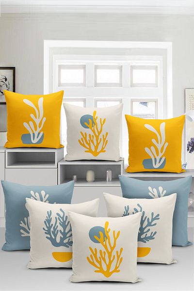 Realhomes 8-Piece Special Design Digital Printed Pillow Cushion Cover
