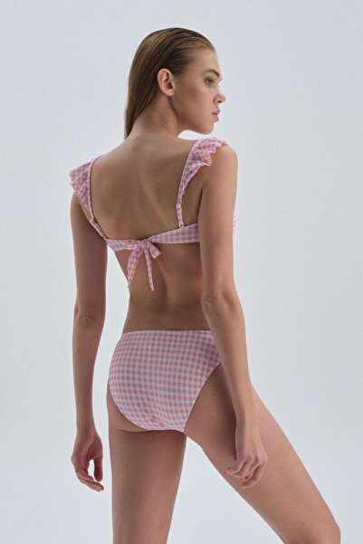 Dagi Ροζ και λευκό στράπλες μπικίνι τοπ