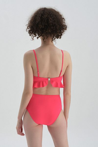 Dagi Enges Korsett-Bikinioberteil in Neon-Fuchsia