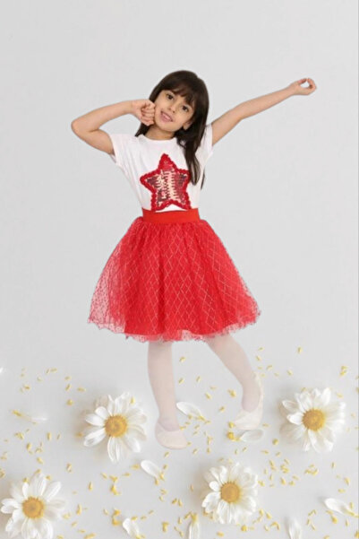 Nacar Devojčin kostim za 23. april, tutu suknja, majica kratkih rukava sa uzo...