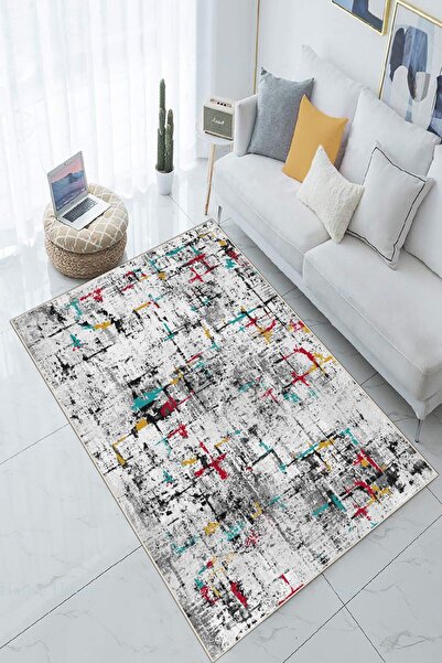 MUA HOME DECOR Dijital Baskı Yıkanabilir Kaymaz Taban İnce Salon Mutfak Balko...