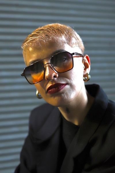 TomyHelf Leopard Frame Rectangle Design Gradient Glass Women's Sunglasses