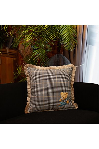 Adawall وسادة/وسادة تيدي منقوشة من Picniker (ألياف حبيبات مملوءة، Ulusl. شهادة الغسيل وعدم التلاشي)