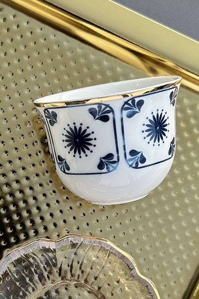 porselenden Gawa Gold Premium 2-Piece Mirra (WITHOUT PLATE) Espresso Coffee Cup Set