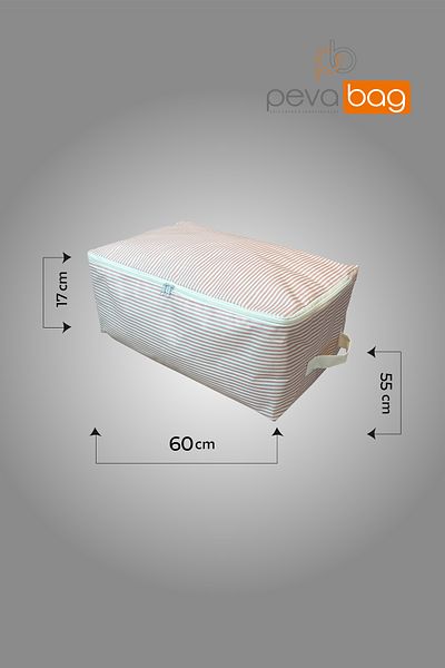 Pevabag Under Base Storage Bag Set (5 PCS) 55*60*20 Cm Pink Striped