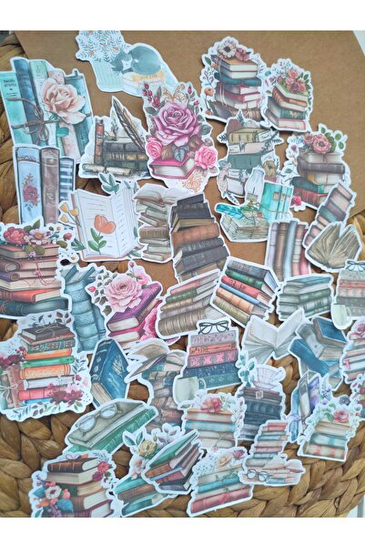 SelisCraft Kitap Temalı Tekli Etiket Seti 01 Bullet Journal / Defter / Ajanda...