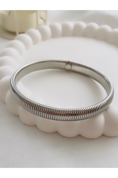 VNS Accessories سوار فضي من الفولاذ