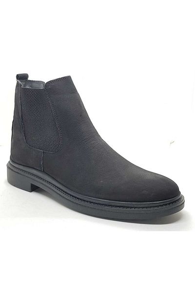 Neco ΓΝΗΣΙΟ ΔΕΡΜΑ ΕΛΑΣΤΙΚΑ ΑΝΔΡΙΚΑ ΜΠΟΤΑΚΙΑ NUBUCK ΔΕΡΜΑ ΜΑΥΡΟ ΧΡΩΜΑ ΛΑΣΤΙΧΟ ΣΟΛΑ