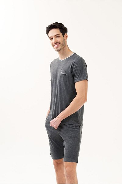 Yeni İnci Νέο σετ ανδρικών πιτζάμες Pearl Viscose 3 τεμαχίων