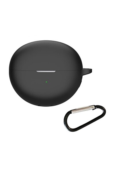 Gpack Huawei FreeClip Kılıf Model Uyumlu Mat Silikon Soft Kancalı SF7 Siyah