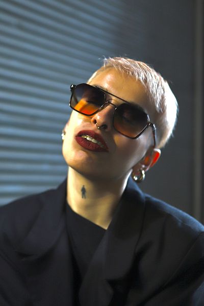 TomyHelf Leopard Frame Rectangle Design Gradient Glass Women's Sunglasses
