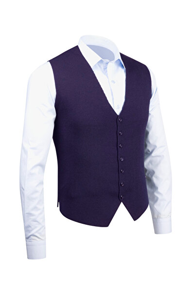 Çizgi Triko Men's Buttoned Sports / Classic Knitwear Knitted Sleeveless Vest