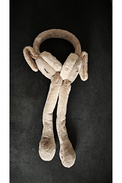 My Easy Shop COPIE - Cască de urechi de pluș de iepure în mișcare maro deschis