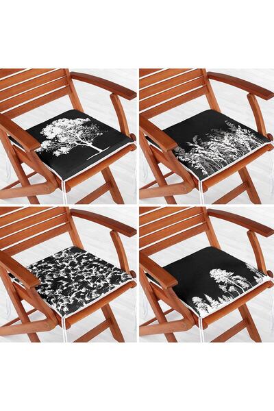 Nish & Royal Set de perne pentru scaune cu fermoar, 4 piese, imprimate digita...