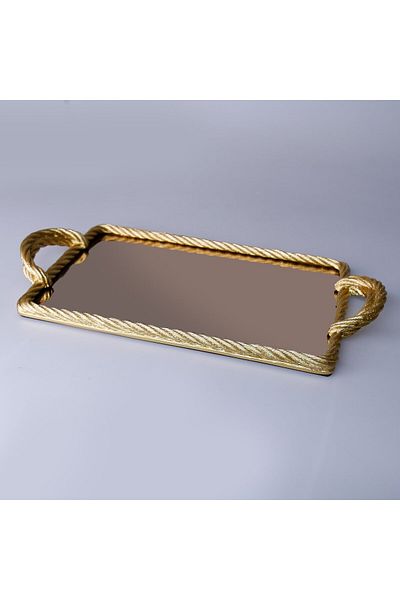 Selim Nexus Mirrored Tray Gold