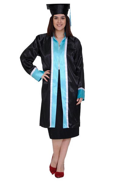 Mezuniyetshop Graduation Cap Cube High School Black Turquoise White