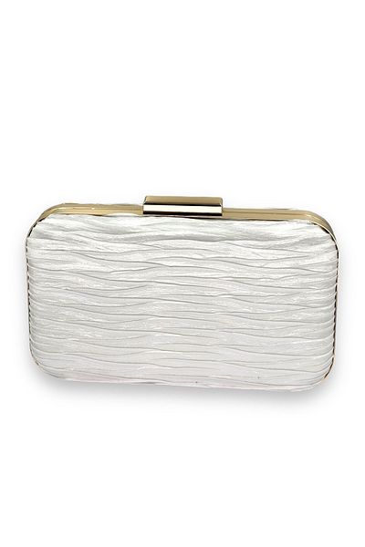 Biçanta Βραδινό φόρεμα Mother of Pearl Πλισέ σατέν τσάντα με μεταλλικές λαβές Αρραβώνας γάμου Henna Evening Bag Graduation
