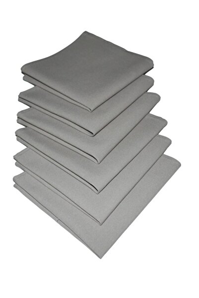 paris in paris 6 bucăți șervețele de servire din țesătură gri, țesătură de in...