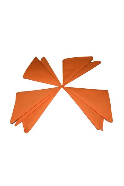 paris in paris 4 Pieces Orange Fabric Serving Napkin 1st Quality Duck Linen Fabric (DERTLESS FABRIC)