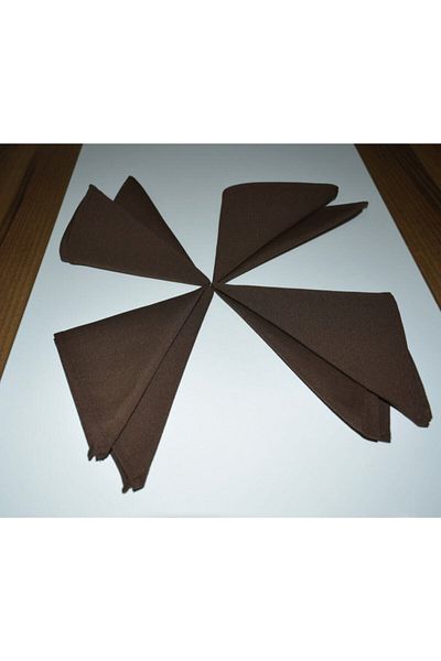 paris in paris 4 Brown Fabric Serving Napkins 1st Quality Duck Linen Fabric (DARK-FREE FABRIC)