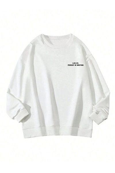 AMMA Φούτερ με κουκούλα με κουκούλα Unisex WR Printed Oversize Winter 3 Thread