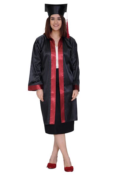 Mezuniyetshop Graduation Cap Cubbe High School Black Claret Red