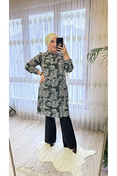 TDYtrendy Giyim Women's Large Size Three Button Viscose Tunic