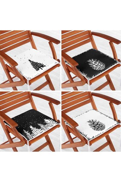 Nish & Royal Set de perne pentru scaune cu fermoar, 4 bucăți, cu design cu ar...