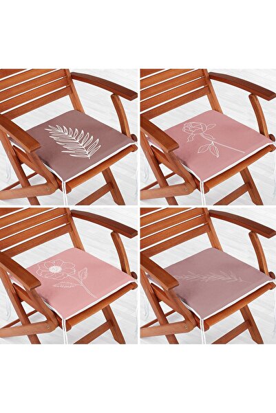 Nish & Royal Set de perne pentru scaune moderne, cu fermoar, cu model de frun...