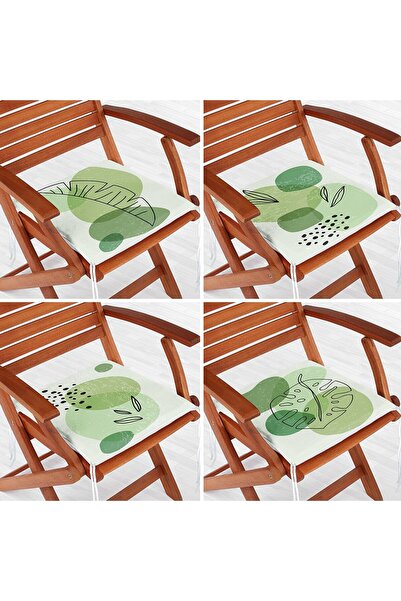 Nish & Royal Set de 4 perne de scaun moderne cu fermoar cu desen onedraw pe p...