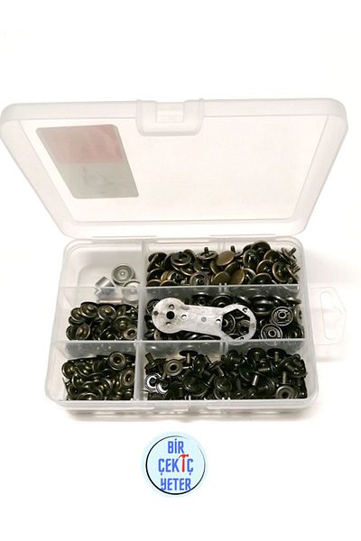 Klinkshop 12.5 Mm Snap Hammer Application Apparatus and Antique Yellow 60 Pieces Snap Kit - Stainless Brass