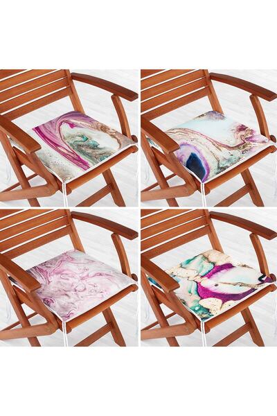 Nish & Royal Set de perne pentru scaune moderne, cu fermoar, imprimate cu mod...