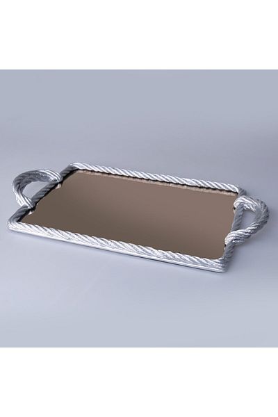 Selim Nexus Mirrored Tray Silver