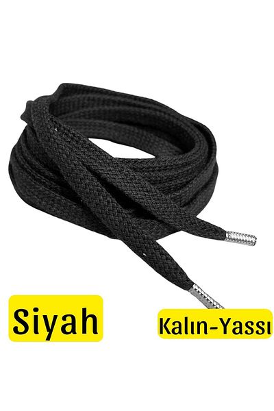 ipekbazaar 120 Cm Flat Laces, 60cm-350cm Desired Length Metal Tip Corded Shoelaces, 1 Pair