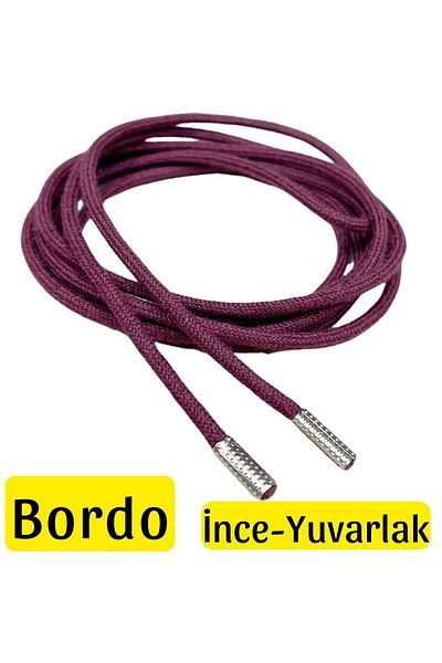 ipekbazaar 150 Cm Round Laces, 60cm-350cm Desired Length Metal Tip Corded Shoelaces, 1 Pair