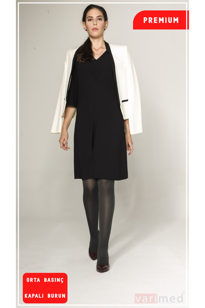 Varimed 3241 Premium Ccl2 Orta Basınç Külotlu Kapalı Burun Çorabı