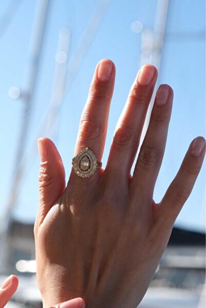 Tufanlar Kuyumculuk Altın Baget Taşlı Yüzük