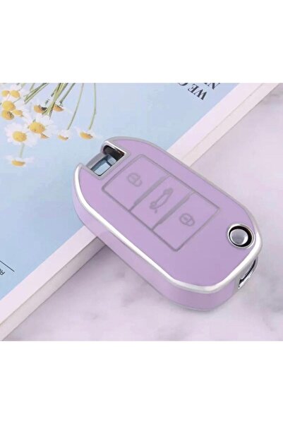 AYZ GARAGE Husa pentru chei Peugeot - Citroen Switchblade Material Tpu Liliac