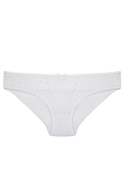 LÜXDRM Pachet de 10 chiloți pentru femei din dantelă, 95% bumbac, 5% lycra alb